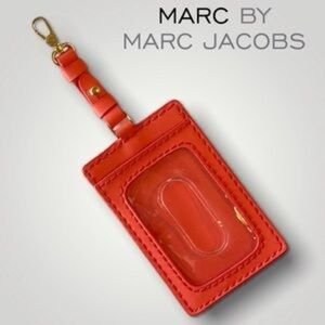 Marc Jacobs Red ID Card Luggage Tag Holder